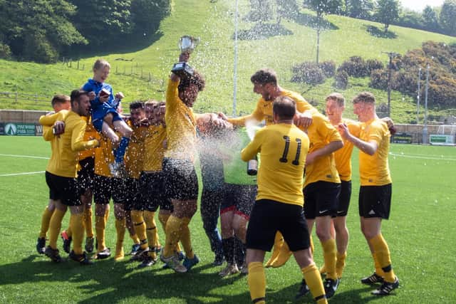 Newlands celebrate their Senior Cup final win