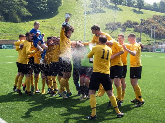 Newlands celebrate their Senior Cup final win