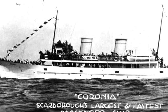 Picture of MV Coronia soon after she was built in the 1930s.