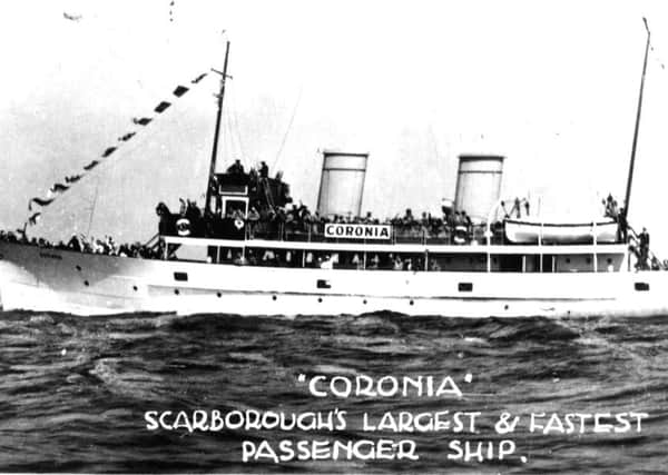 Picture of MV Coronia soon after she was built in the 1930s.