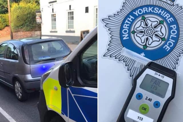 The drink drive arrest. Photo: North Yorkshire Police