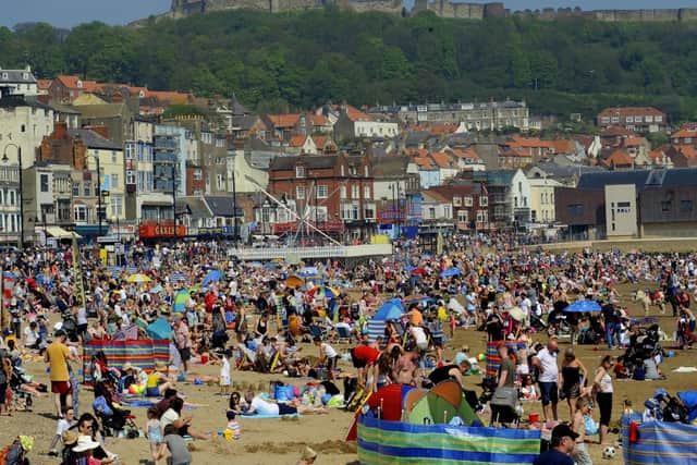 Busy Scarborough seafront