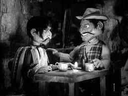 The series was the first to use an early version of Anderson's Supermarionation puppetry. 

Thirty-nine 13-minute episodes were produced, broadcast by Granada from February until November 1960.

The setting is the late 19th-century fictional Kansas town of Four Feather Falls, where the hero of the series, Tex Tucker, is a sheriff. 

The four feathers of the title refers to four magical feathers given to Tex by the Indian chief Kalamakooya as a reward for saving his grandson: two of the feathers allowed Tex's guns to swivel and fire without being touched whenever he was in danger, whilst the other two conferred the power of speech on Tex's horse and dog.

Nicholas Parsons was the voice of Tex