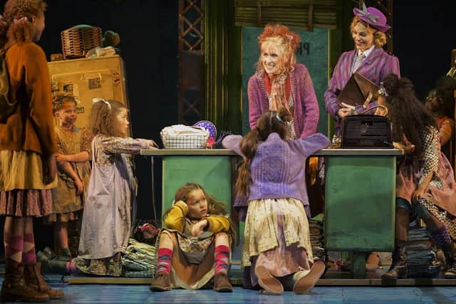 Anita Dobson with the orphans