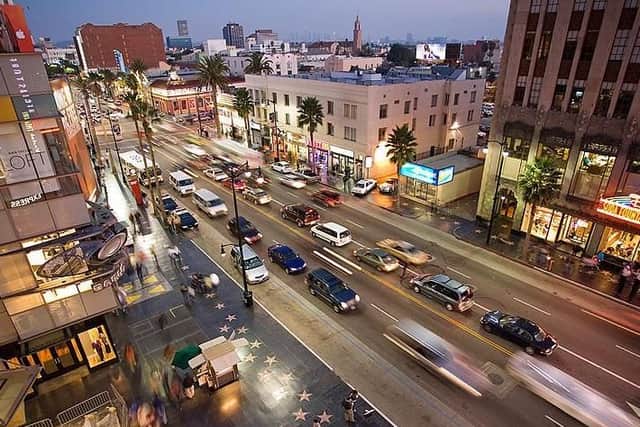 The Boulevard today is most famous for the fifteen-block stretch of sidewalk embedded with over 2,500 five-pointed stars made from terrazzo and brass. The stars bear the names of the Hollywood elite, and attract millions of visitors each year, with the first permanent star being created on March 28, 1960, for director Stanley Kramer.