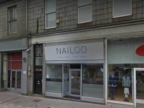 The incident happened around the back of the Nailco nail bar in Aberdeen (Photo: Google Maps)