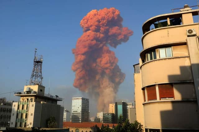 An explosion which shook the Lebanon capital is said to have been caused by ammonium nitrate (Getty Images)