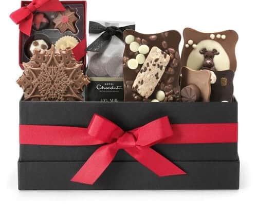 Food gift baskets: Hotel Chocolat Merry Christmas