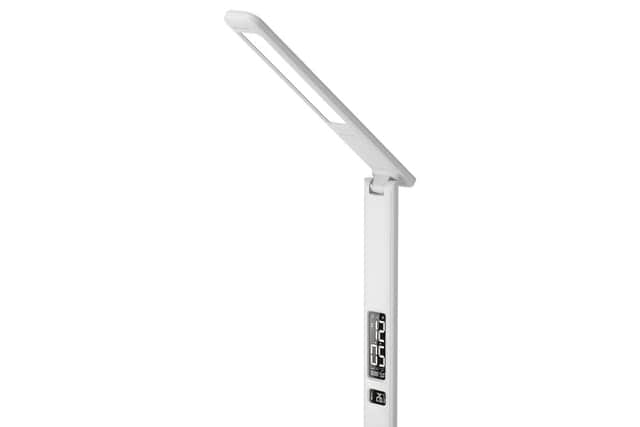 GROOV-E Ares LED Desk Lamp with Wireless Charging Pad &amp; Clock